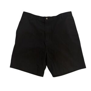 Puritan Men's Black Flat Front Shorts 9in 36W Button Pockets